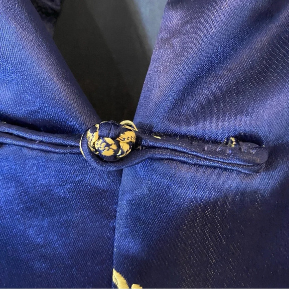 Vintage Asian Smoking Jacket Embroidered Dragon 🐉 - Picture 2 of 16